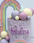 Pink & Yellow Pre-cut Edible Wafer Butterflies