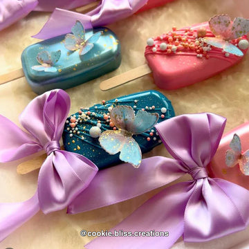 Pink & Blue Pre-cut Edible Wafer Butterflies image 2