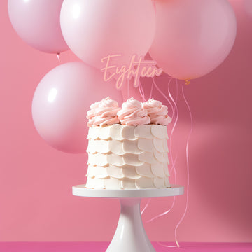 PINK OPAQUE / PINK Layered Cake Topper - EIGHTEEN image 2