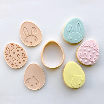 Easter Egg Minis Cutter & Debosser Set (Little Biskut) image 1
